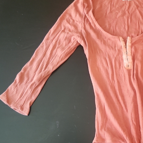 Heart & Hips Terracotta Ribbed Bodysuit - Picture 3 of 8